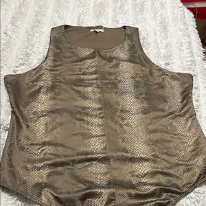 Good American Metallic Snake Print Tank Top
